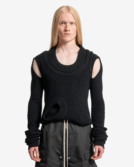 Rick Owens Men's Sweater Banana LS in Black