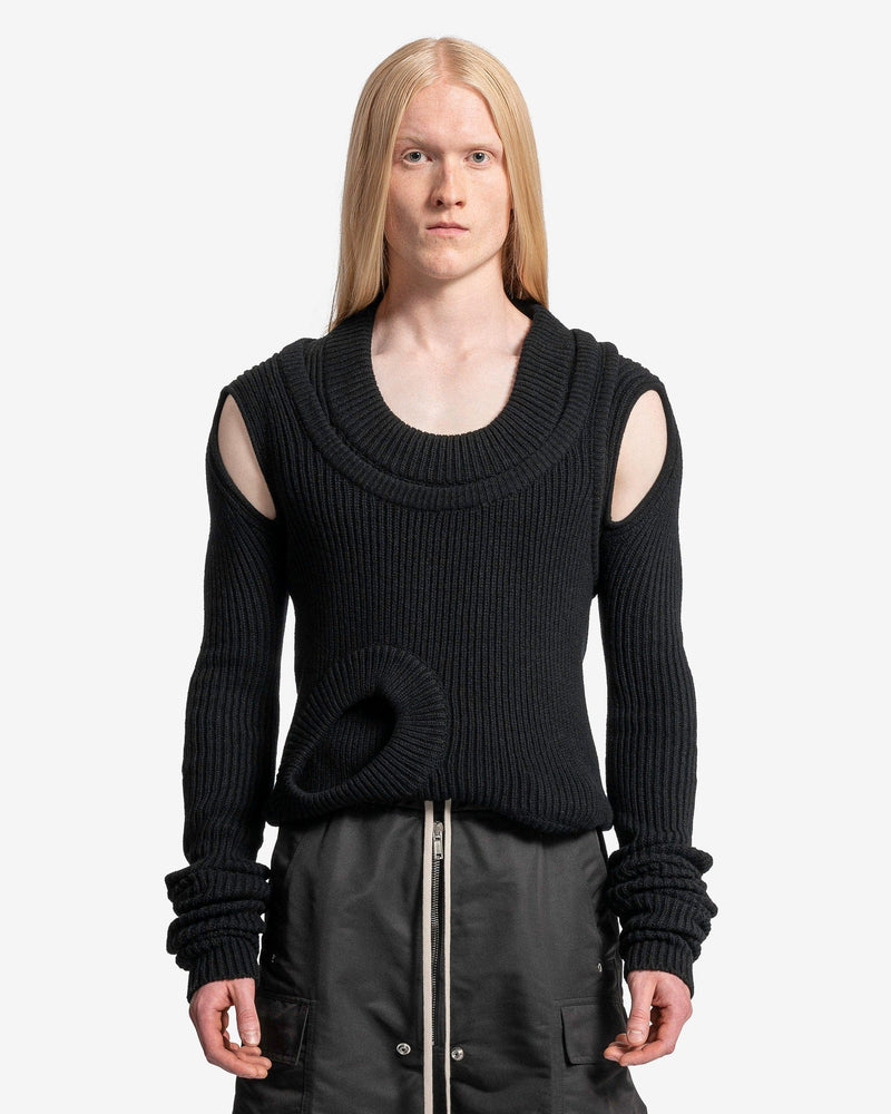 Rick Owens Men's Sweater Banana LS in Black