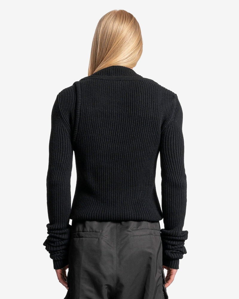 Rick Owens Men's Sweater Banana LS in Black