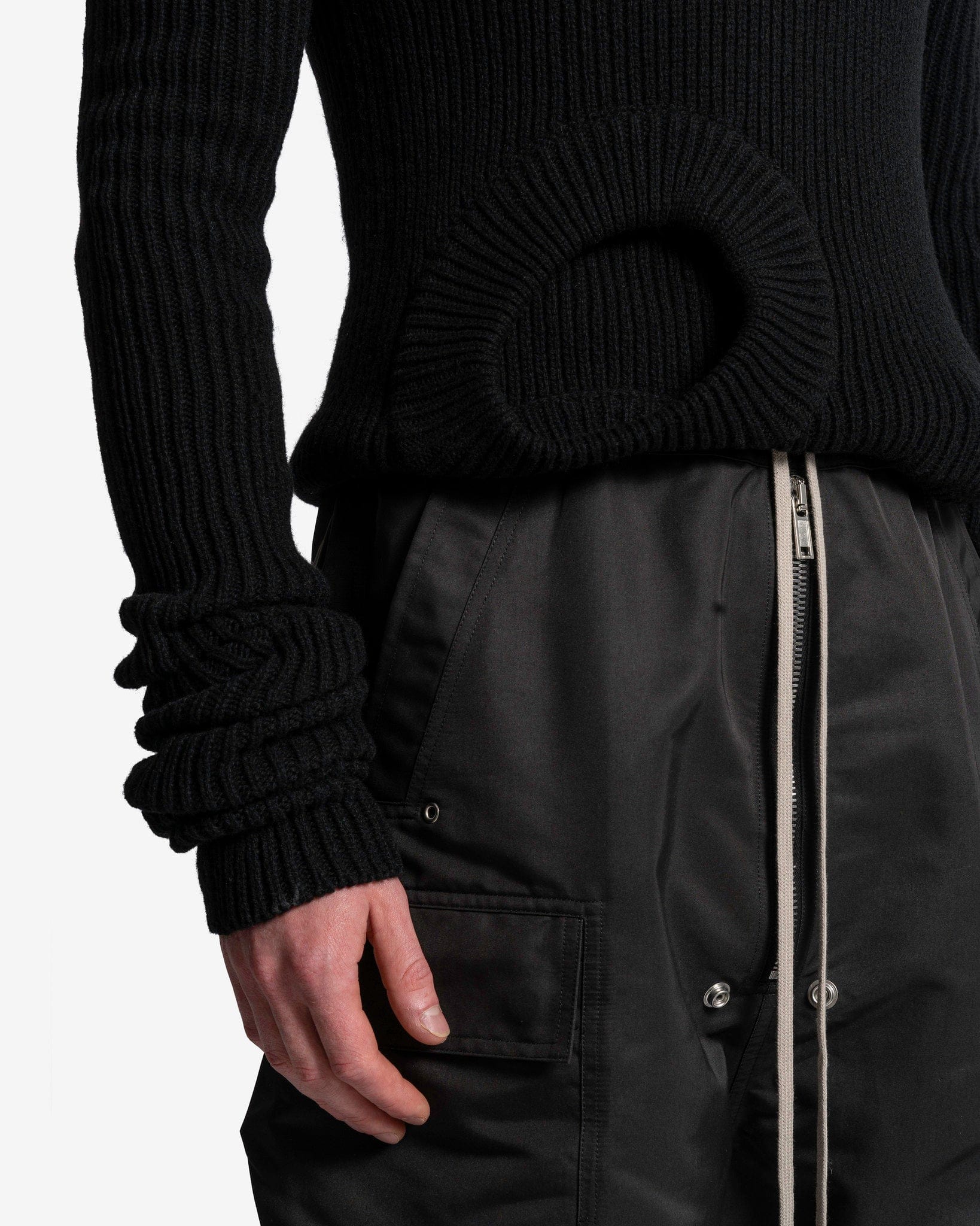 Rick Owens Men's Sweater Banana LS in Black