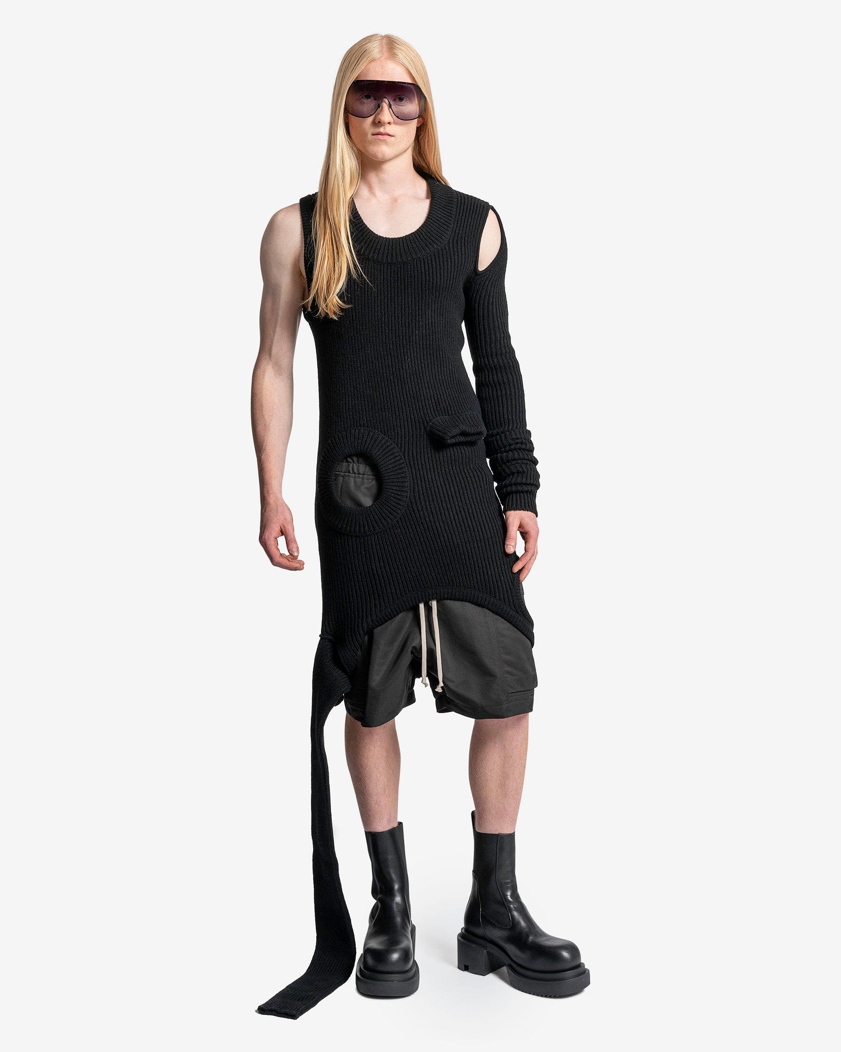 Rick Owens Men's Sweater Banana LS in Black
