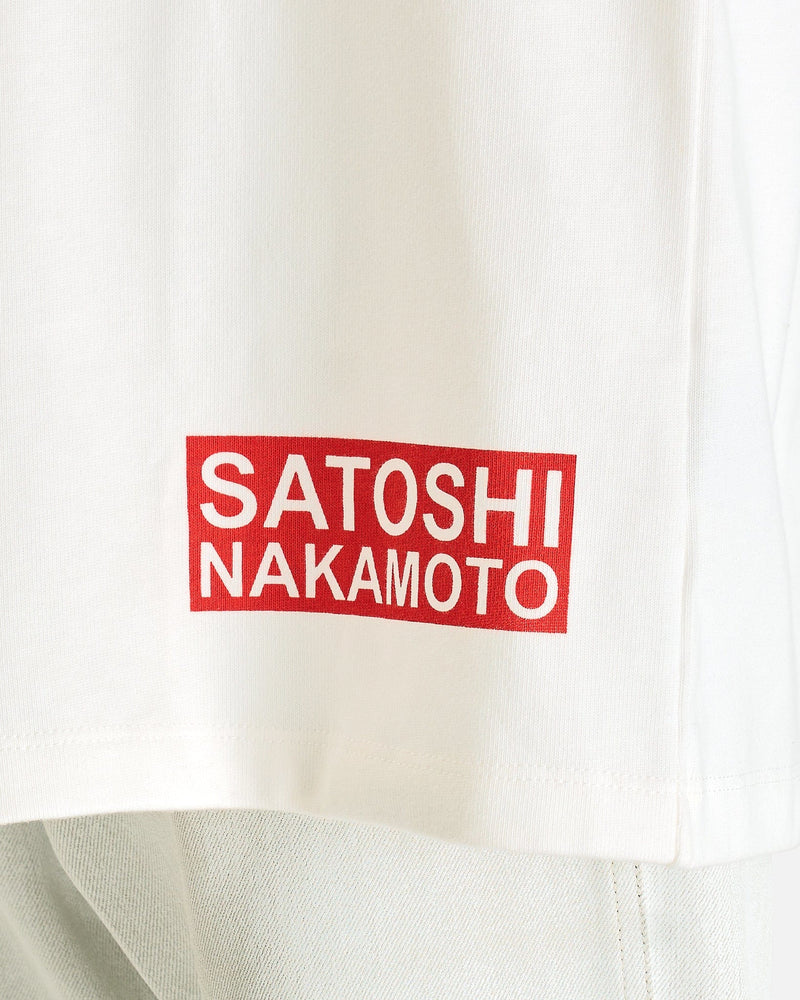 Satoshi Nakamoto Men's Tops Bank of Satoshi Jersey in White/Red