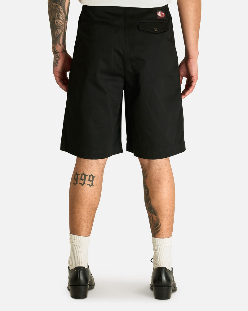 Willy Chavarria Men's Shorts Barracho Short in Black
