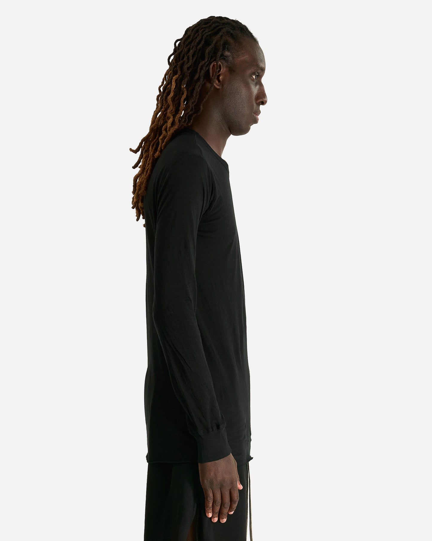 Rick Owens Men's Shirts Basic LS T in Black