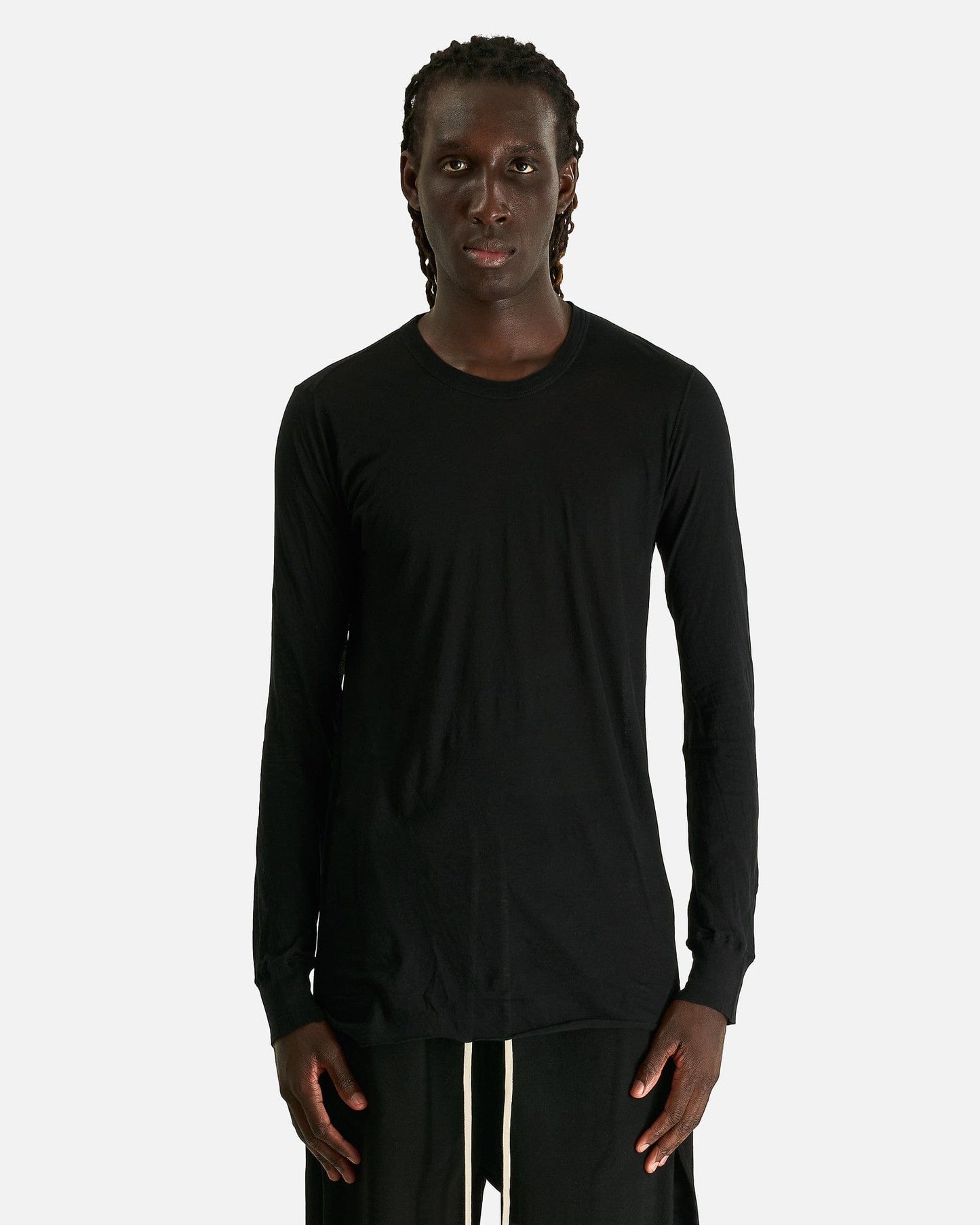 Rick Owens Men's Shirts Basic LS T in Black