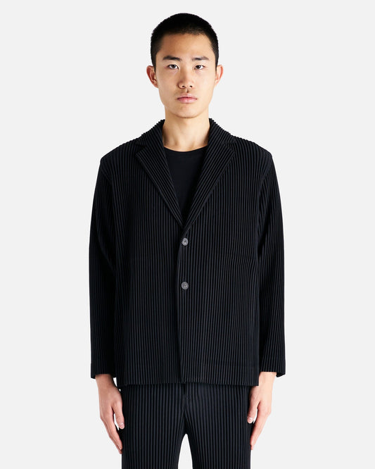 Homme Plissé Issey Miyake Men's Jackets Basics Blazer in Black