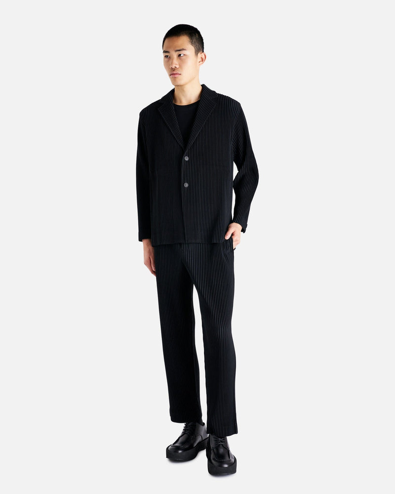 Homme Plissé Issey Miyake Men's Jackets Basics Blazer in Black