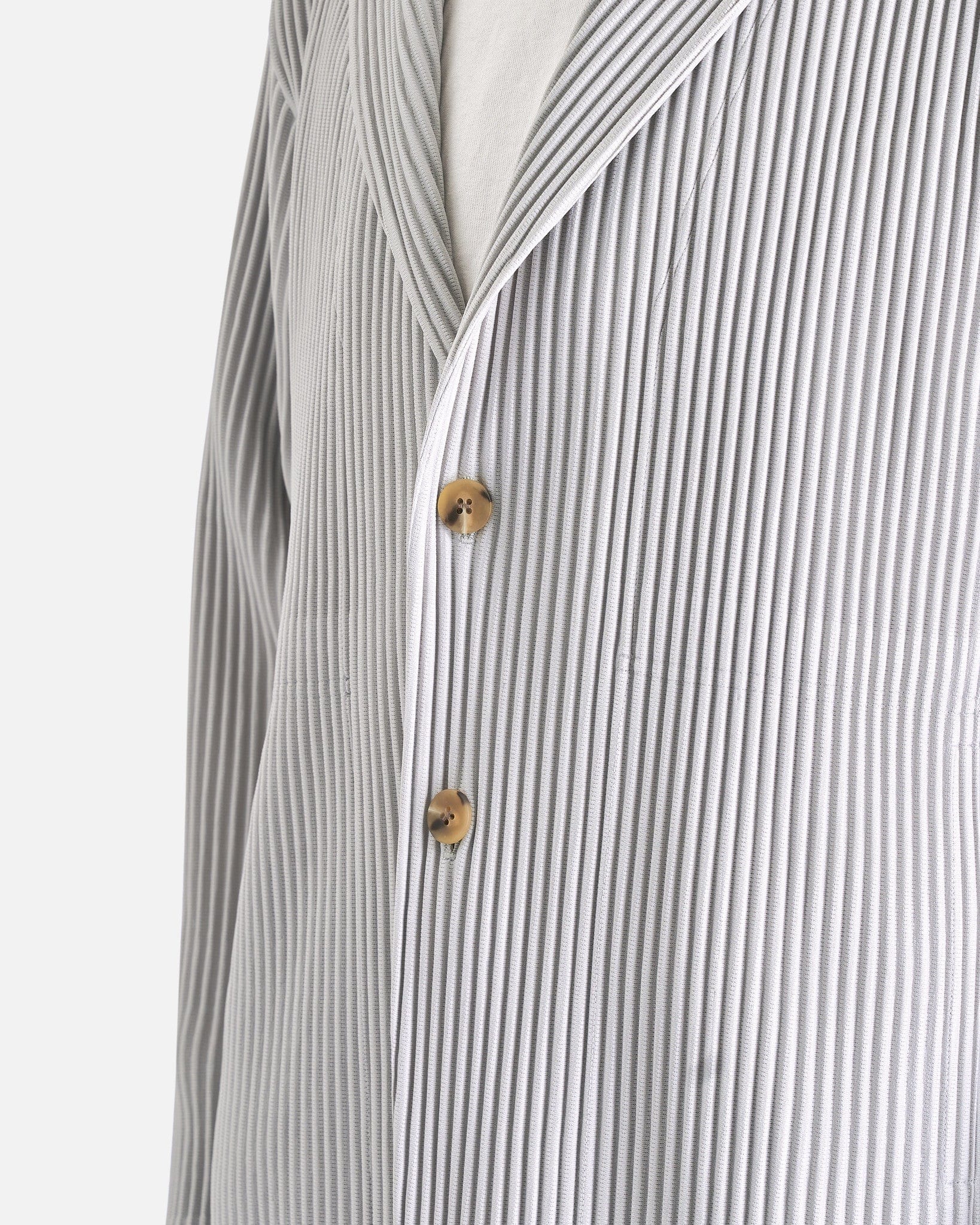 Homme Plissé Issey Miyake Men's Jackets Basics Blazer in Light Gray