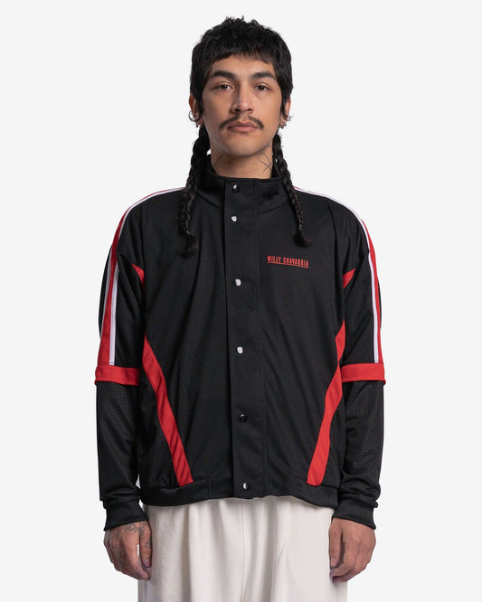 Willy Chavarria Men's Jackets Basketball Jacket in Black