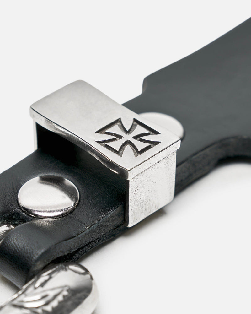 Enfants Riches Deprimes Leather Goods Bat Stud Texas Serenade Belt in Black