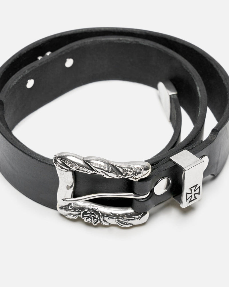 Enfants Riches Deprimes Leather Goods Bat Stud Texas Serenade Belt in Black