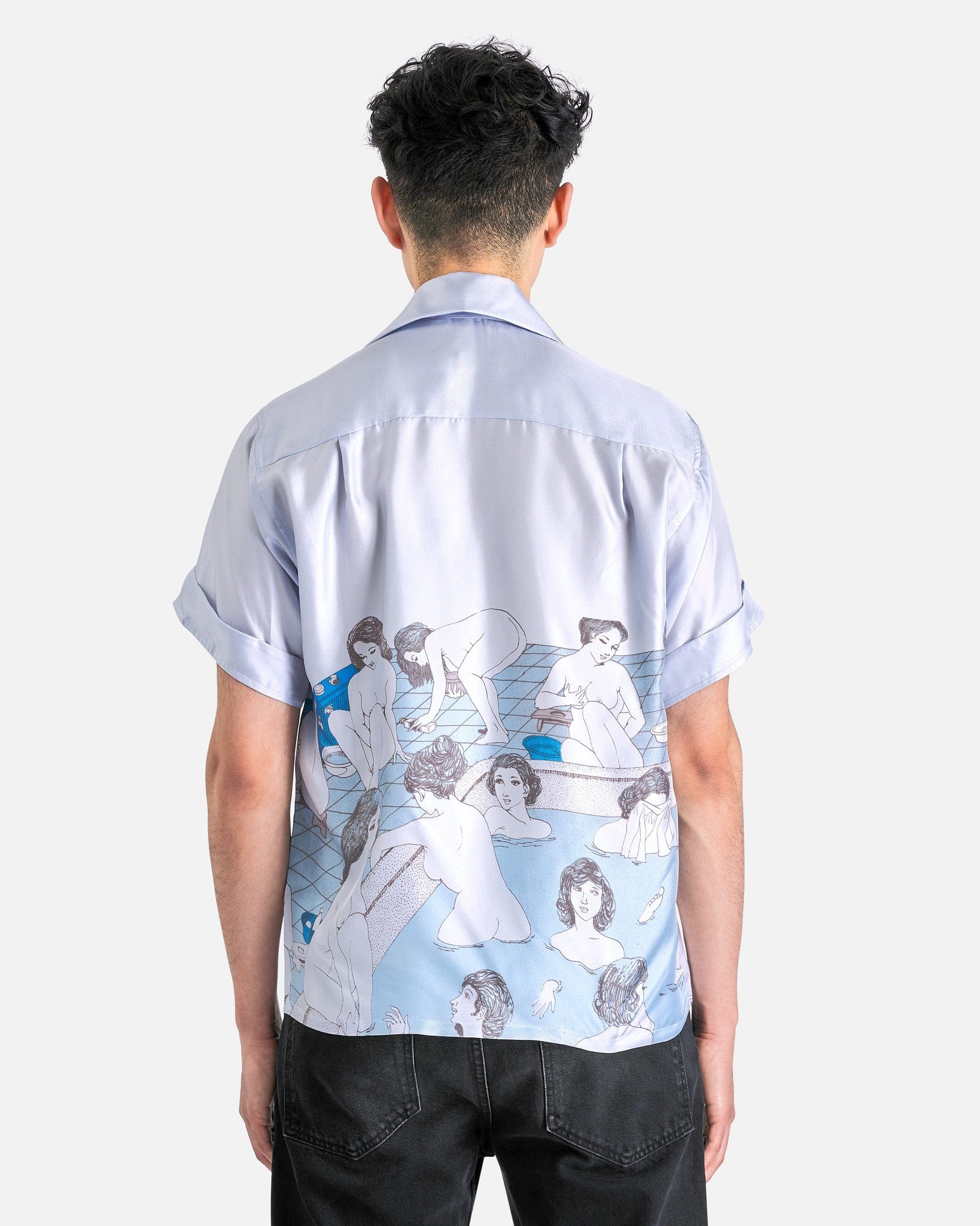 Bath House Silk Chemise in Light Blue – SVRN