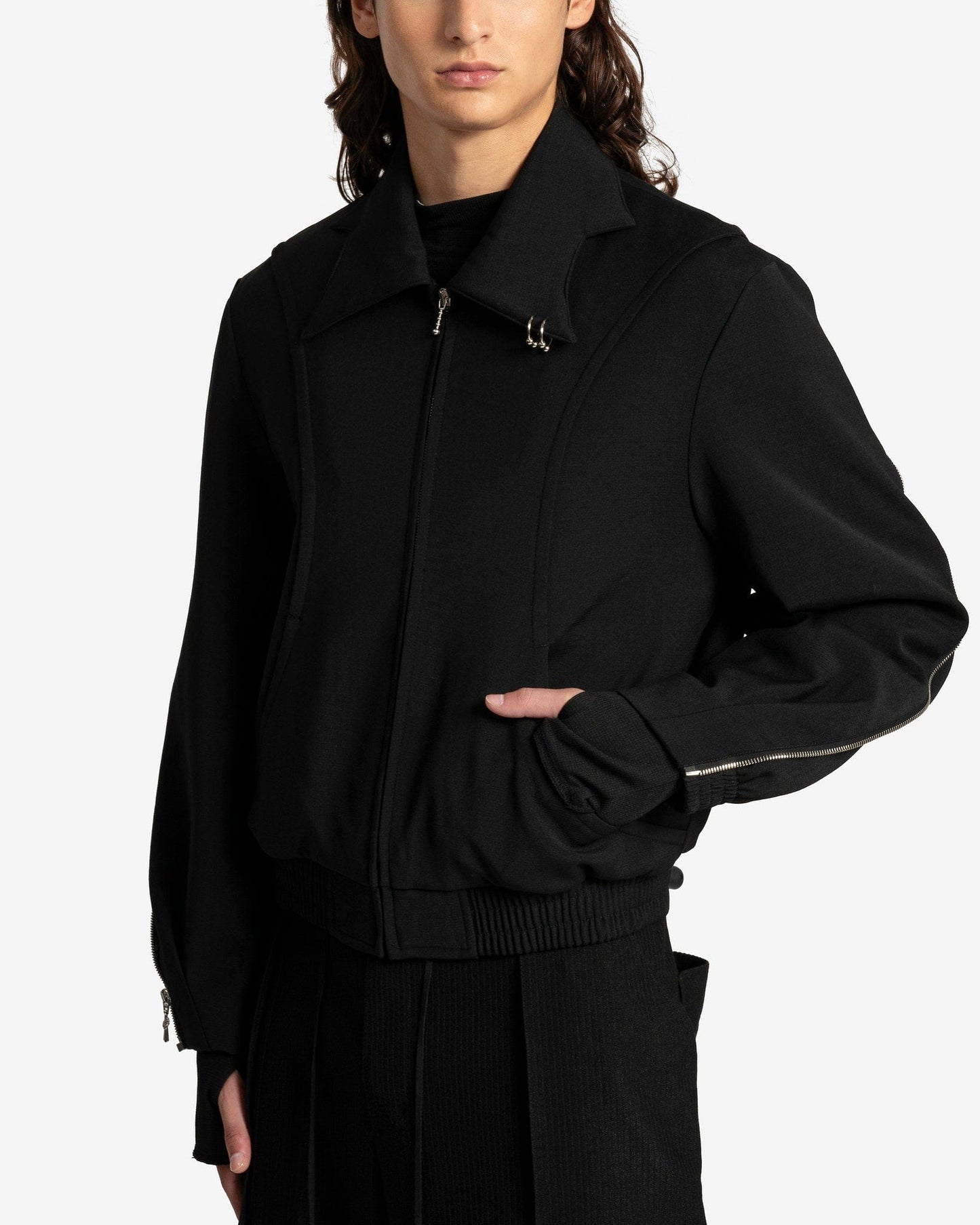 CMMAWEAR Men's Jackets Batwing Piercing Jacket in Black