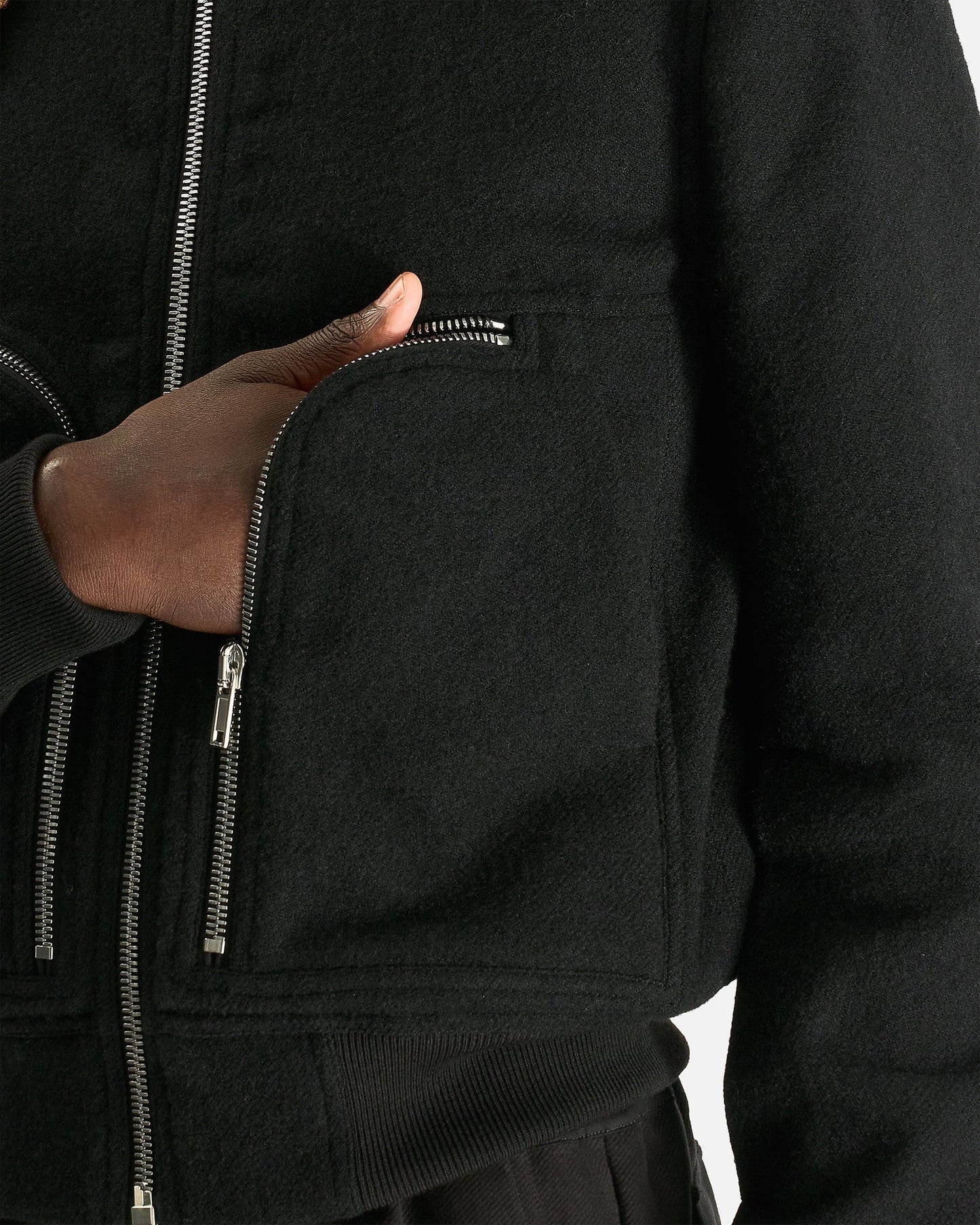 Rick Owens Men's Jackets Bauhaus Flight in Black