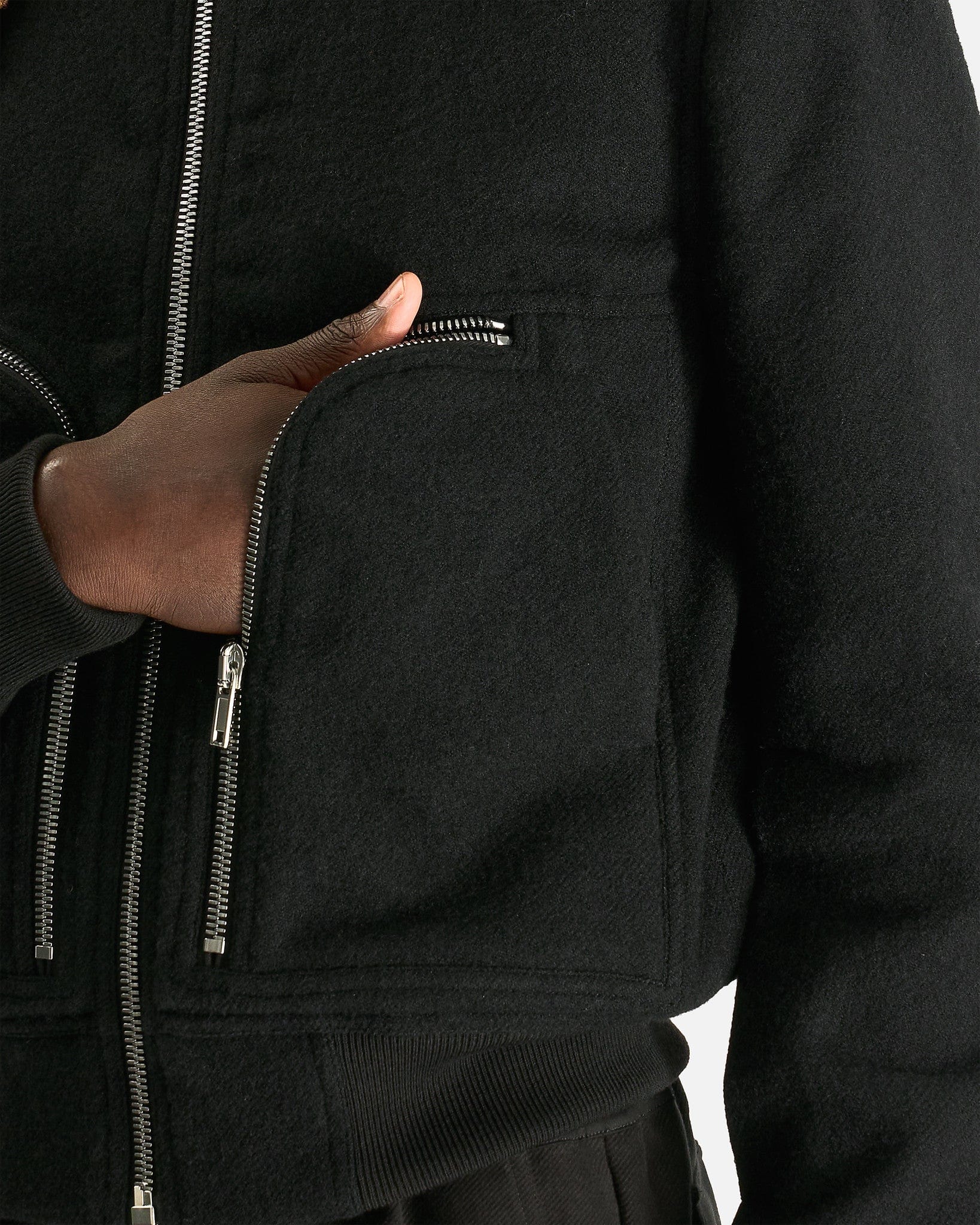 Rick Owens Men's Jackets Bauhaus Flight in Black