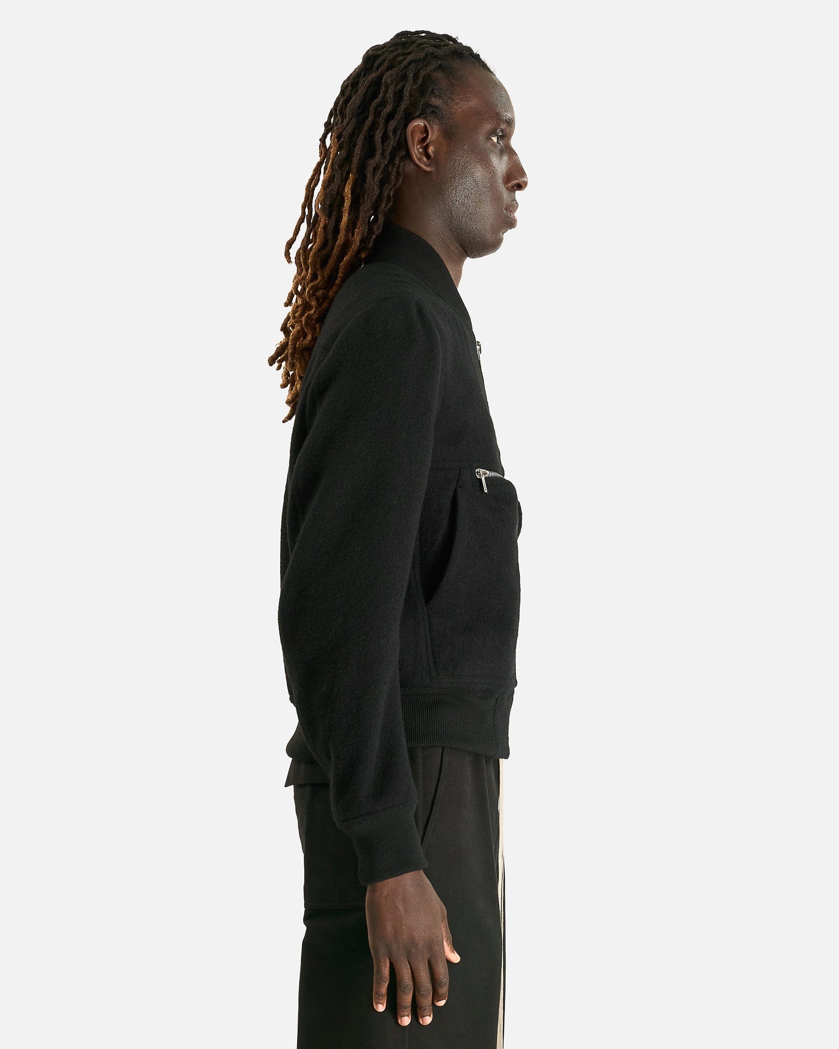 Rick Owens Men's Jackets Bauhaus Flight in Black