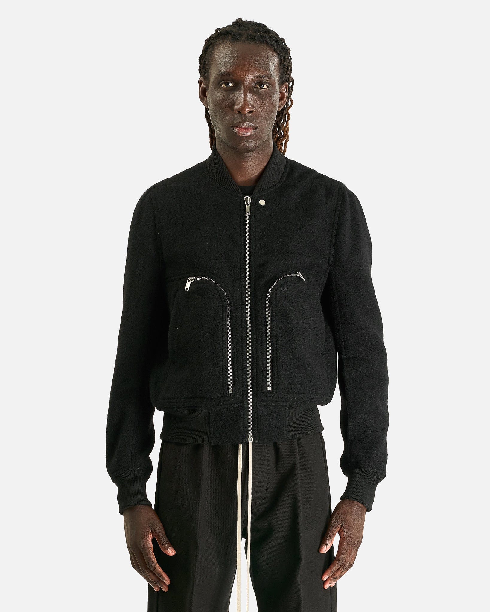 Rick Owens Men's Jackets Bauhaus Flight in Black