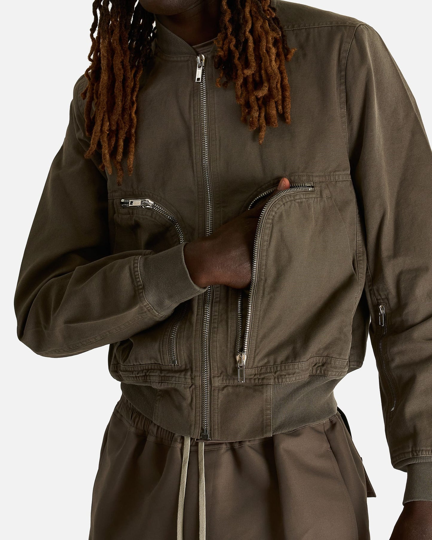 Rick Owens DRKSHDW Men's Jackets Bauhaus Flight in Dust