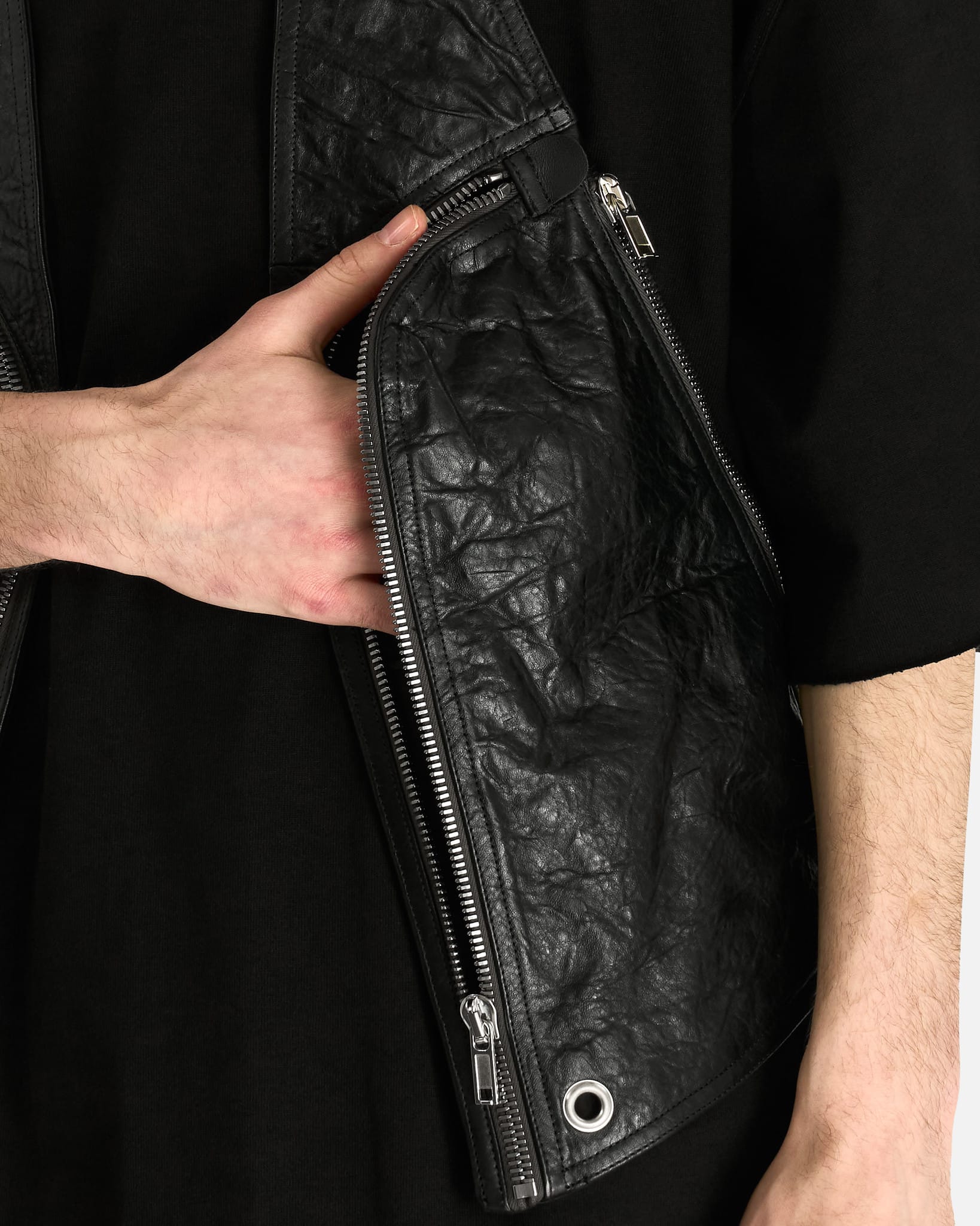 Rick Owens Men's Jackets Bauhaus Vest in Black