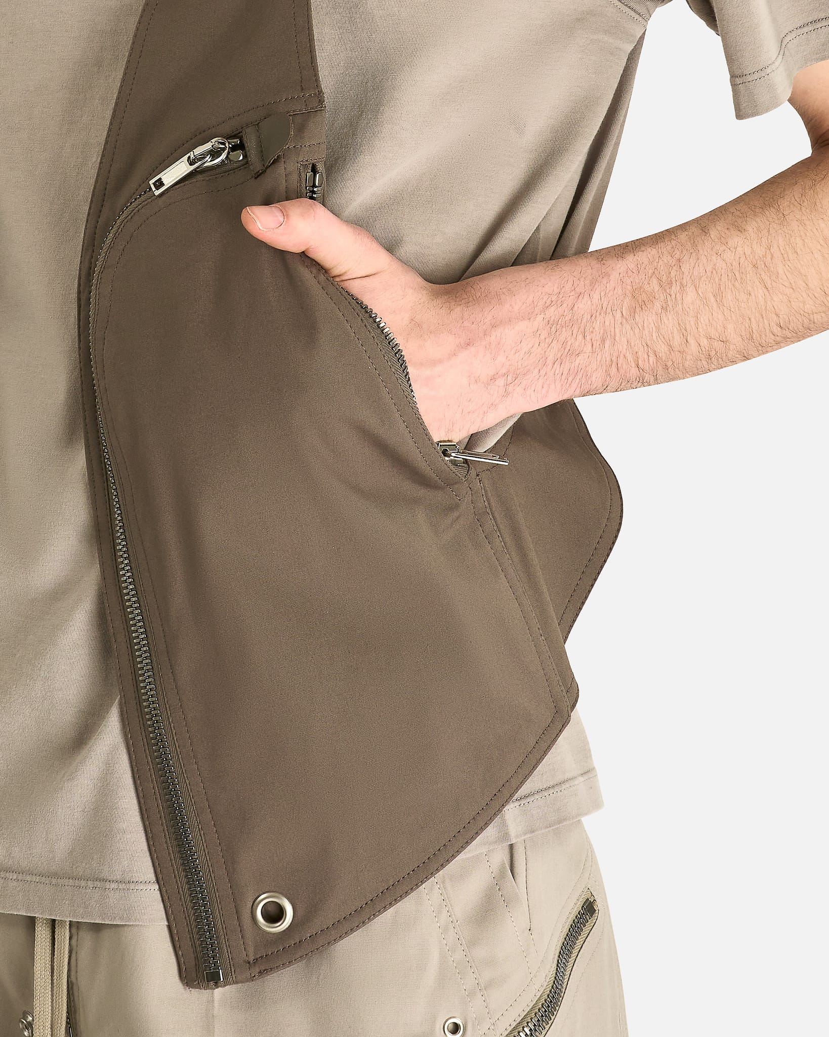 Rick Owens Men's Jackets Bauhaus Vest in Dust