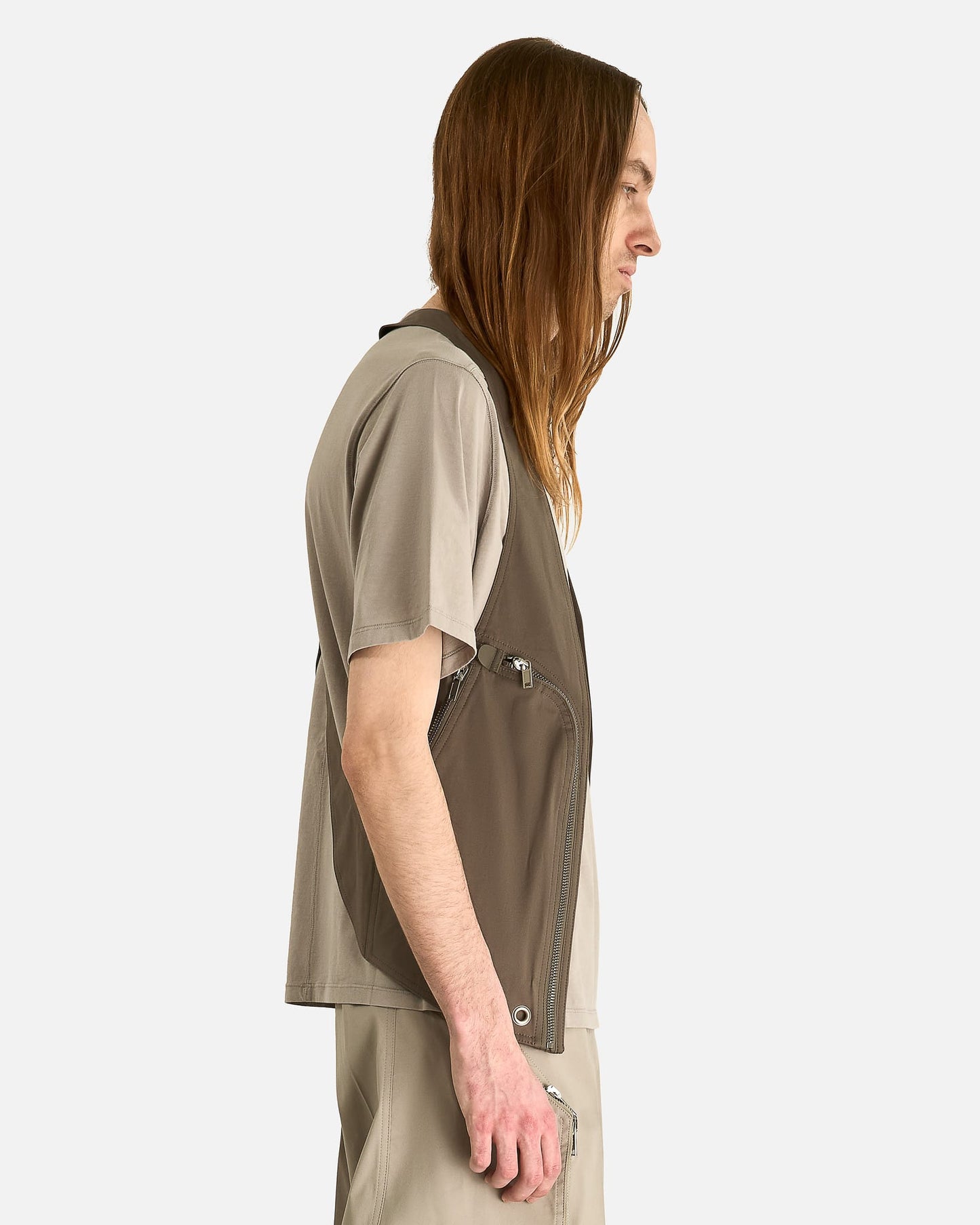 Rick Owens Men's Jackets Bauhaus Vest in Dust