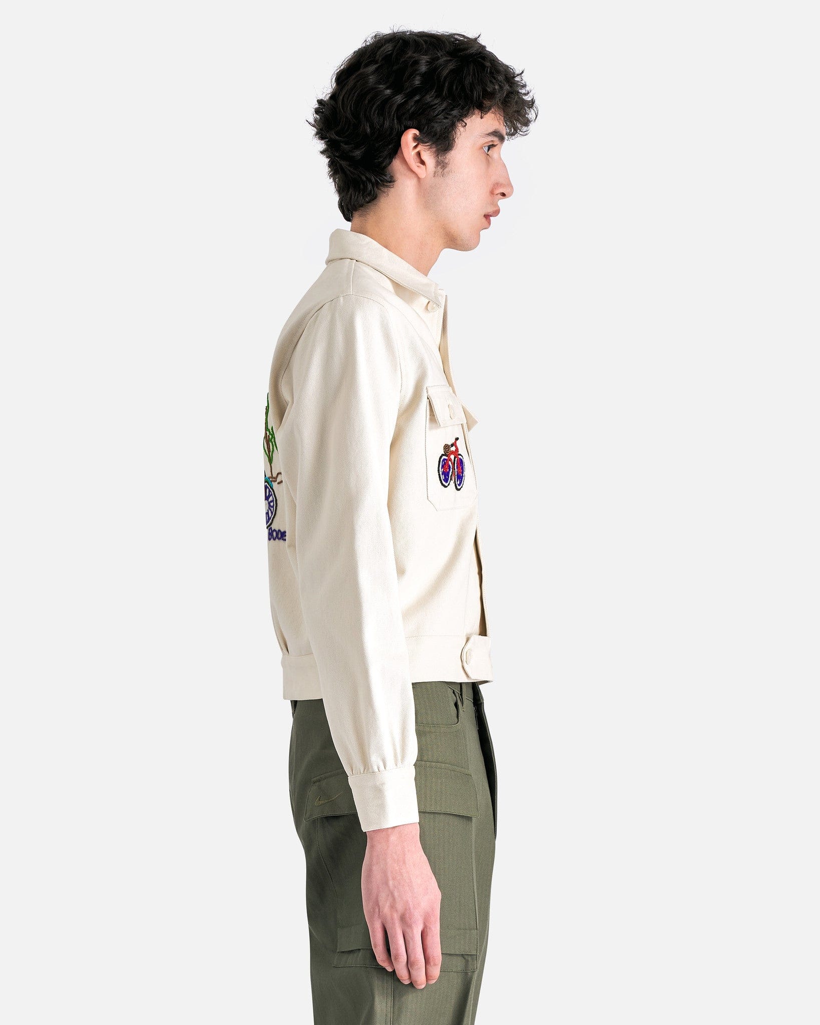 Beaded Bicycle Jacket in Ecru – SVRN
