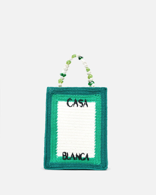 Casablanca Women Bags Beaded Crochet Tennis Bag in Green