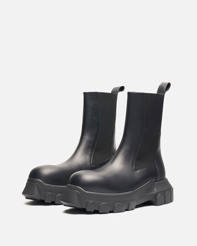 Rick Owens Men's Boots Beatle Bozo Tractor in Black/Black