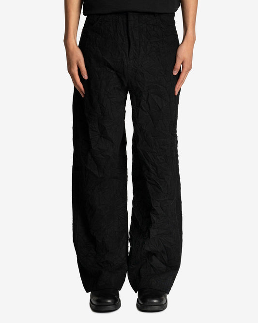 Andersson Bell Men's Pants Belfort Wool Wide Leg Trousers in Black