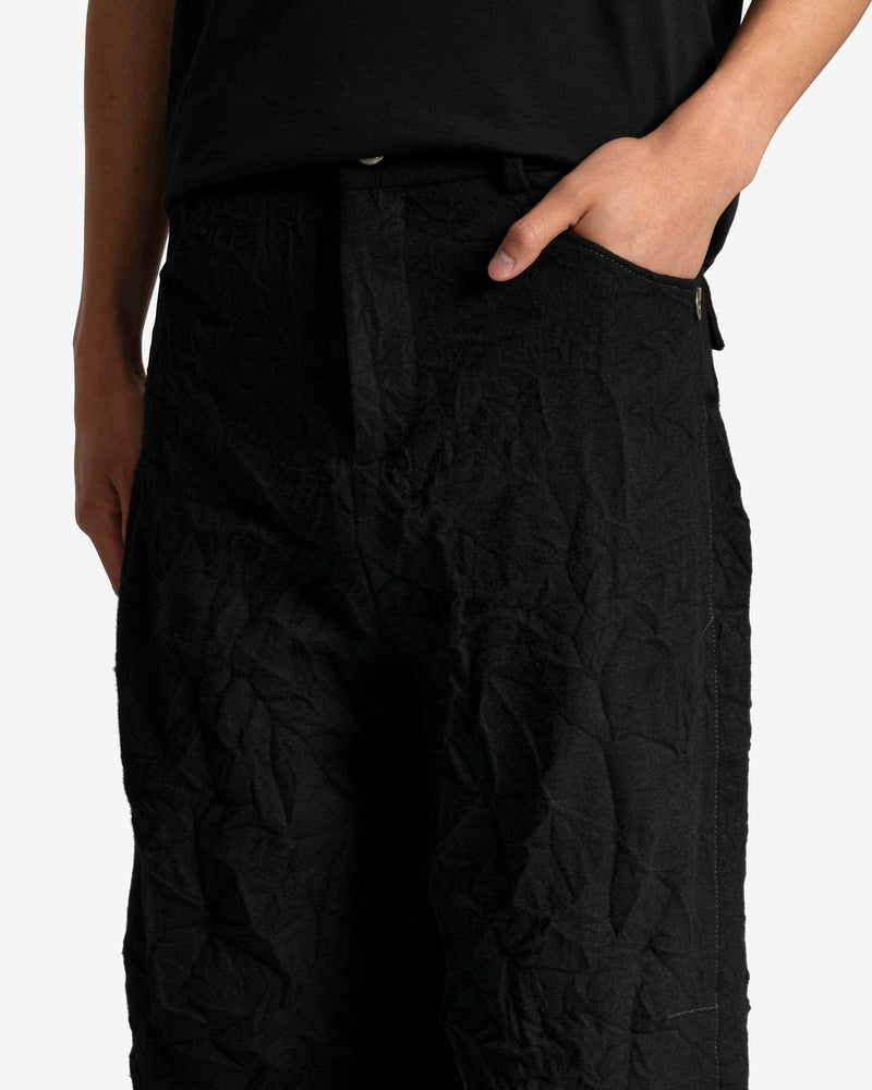 Andersson Bell Men's Pants Belfort Wool Wide Leg Trousers in Black