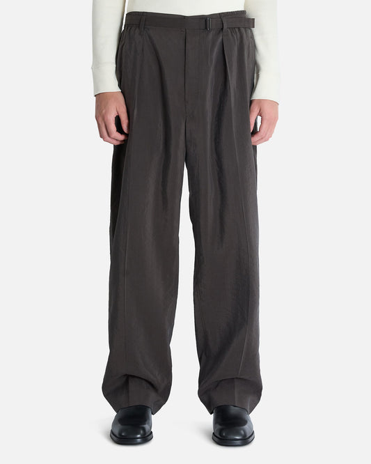 LEMAIRE Men's Pants Belted Relaxed Pants in Licorice