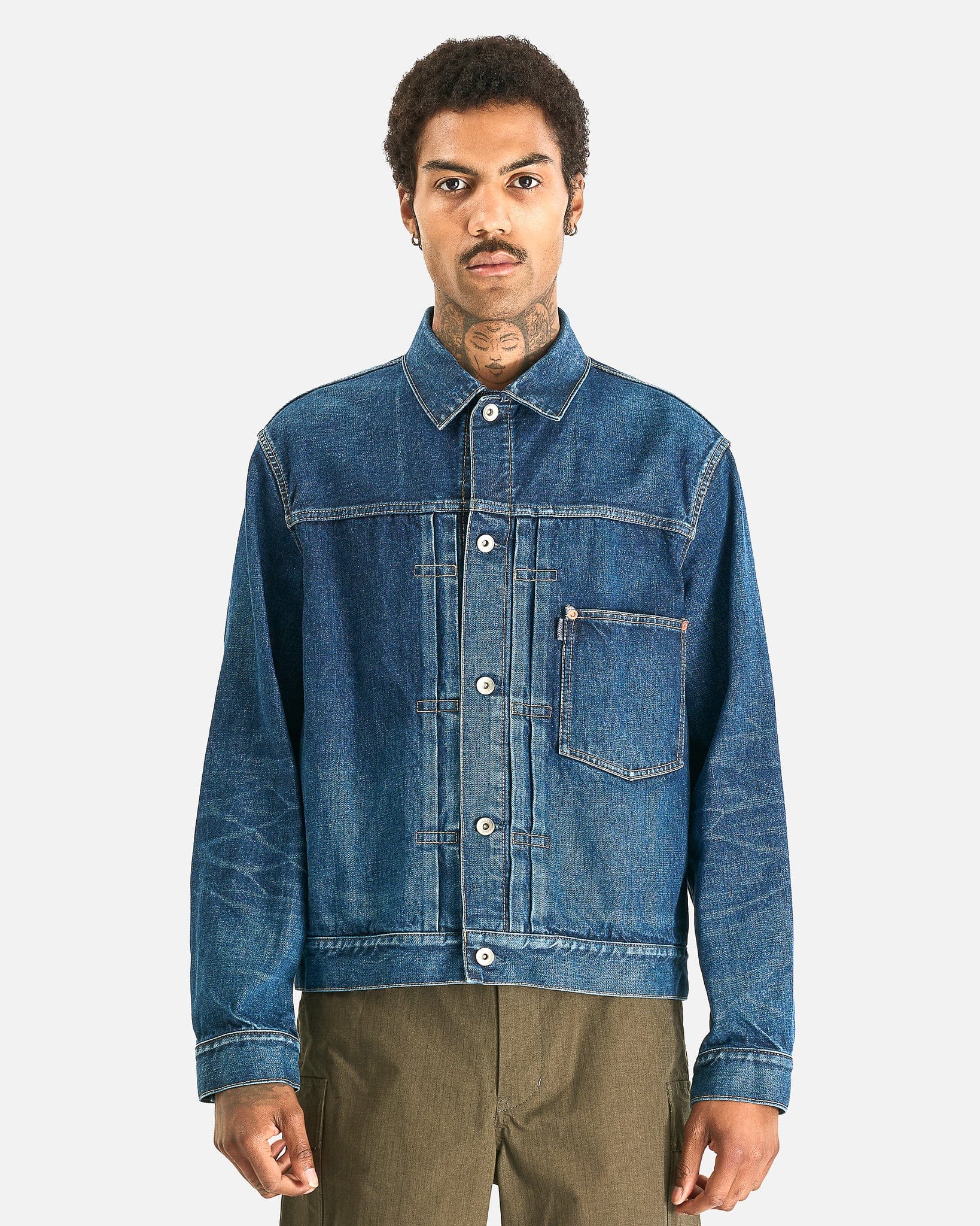 Sacai Men's Jackets BEYONDEXX Denim Jacket in Blue