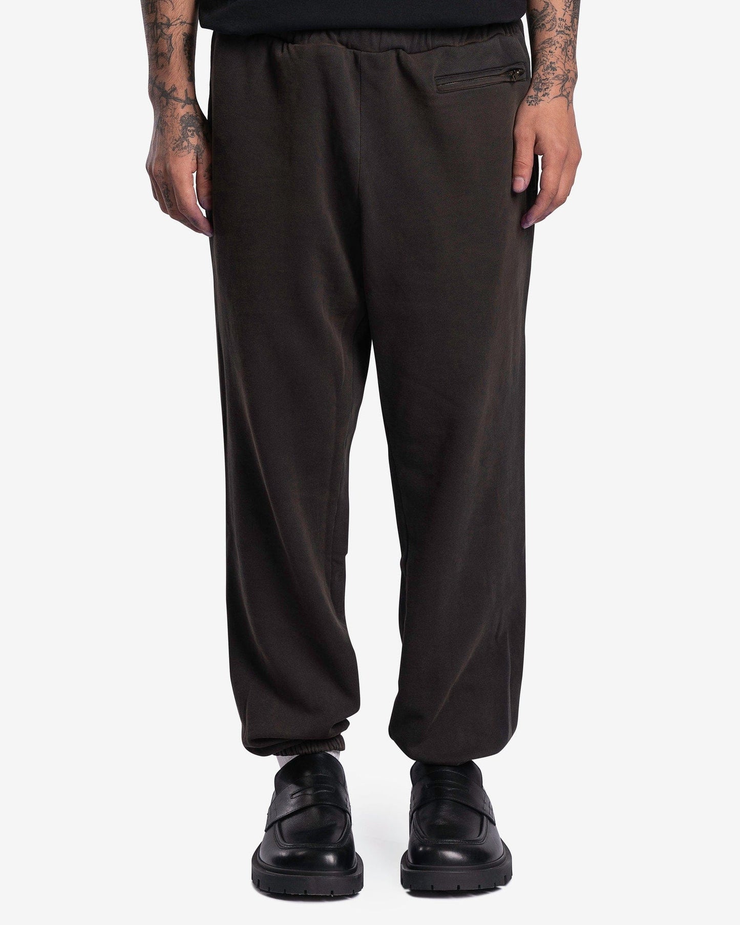 Willy Chavarria Men's Pants Big Daddy Sweatpants in Black Clay