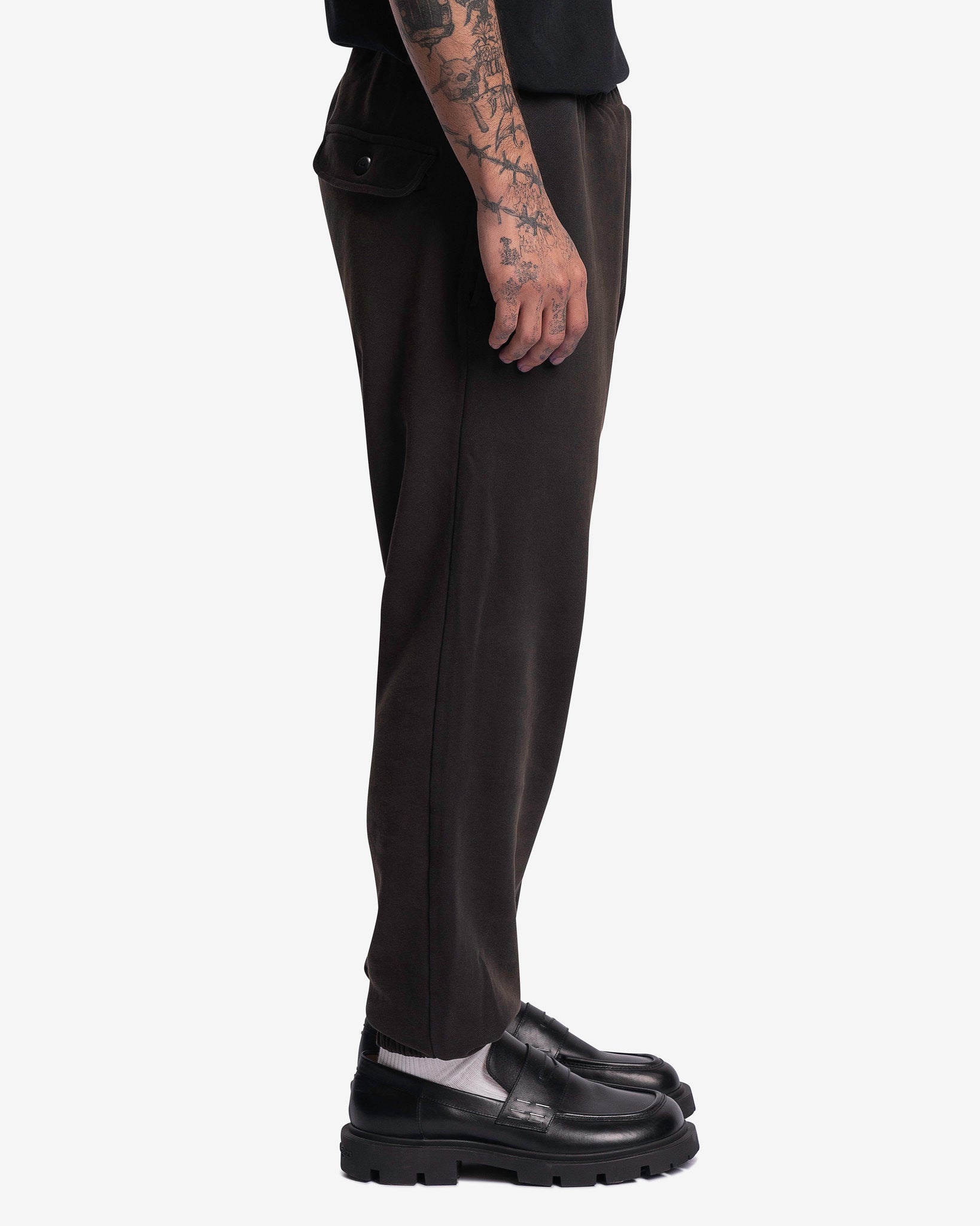 Willy Chavarria Men's Pants Big Daddy Sweatpants in Black Clay