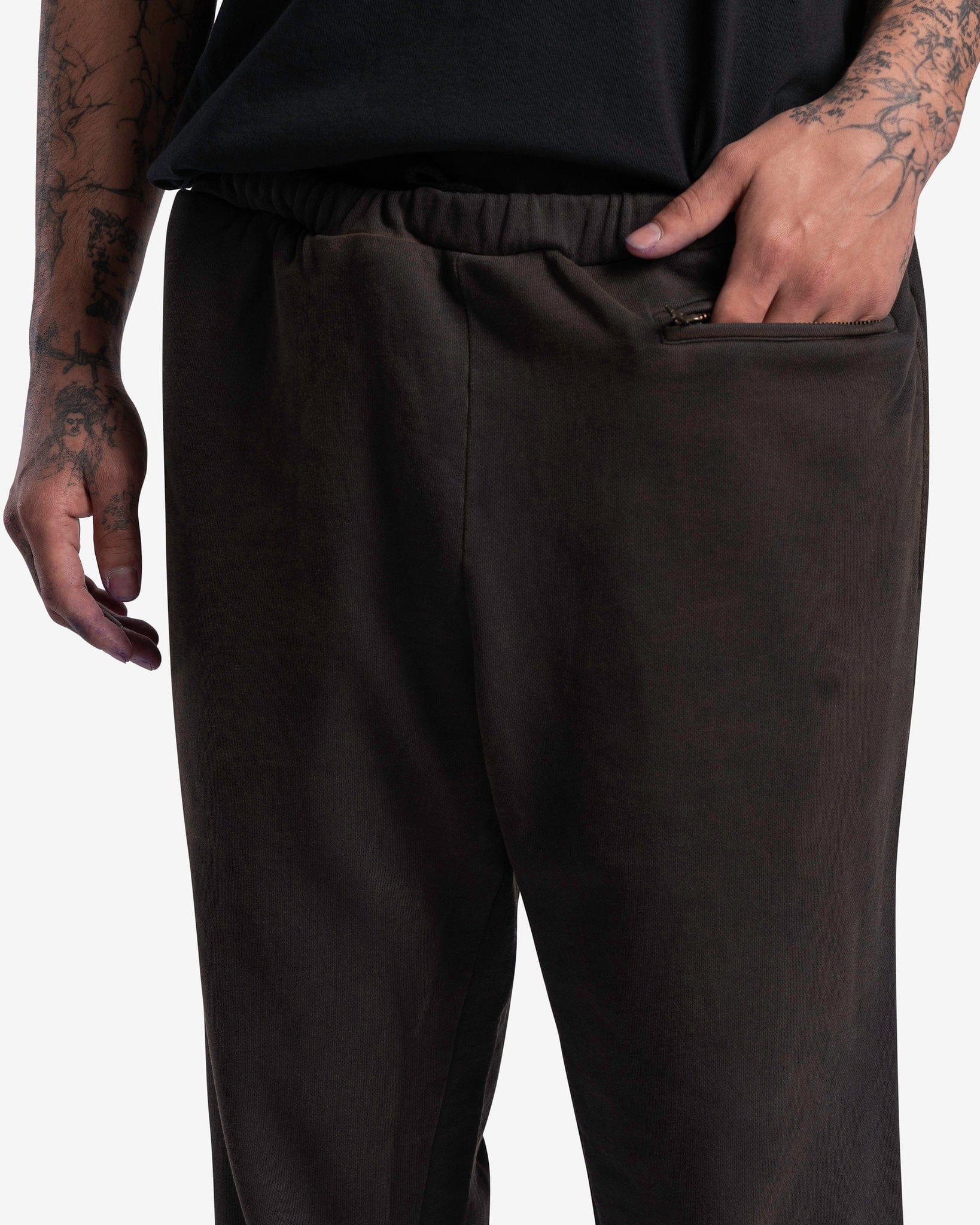 Willy Chavarria Men's Pants Big Daddy Sweatpants in Black Clay