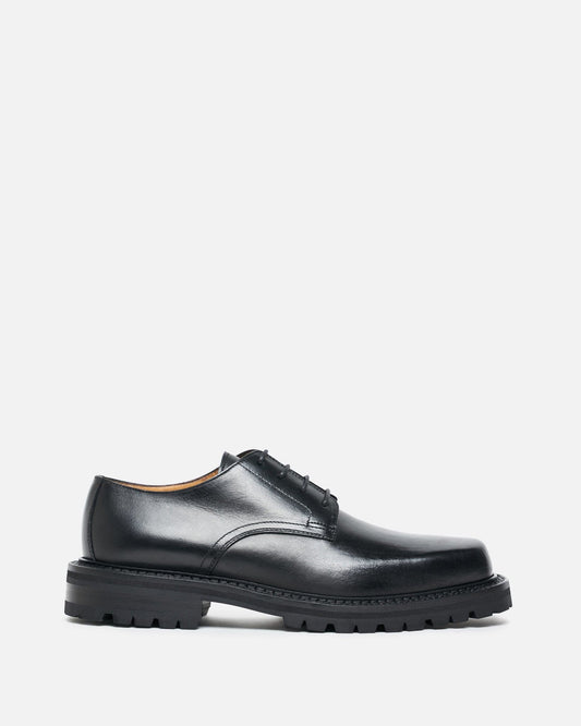 Dries Van Noten Men's Shoes Biker Lug Sole Lace Up in Black