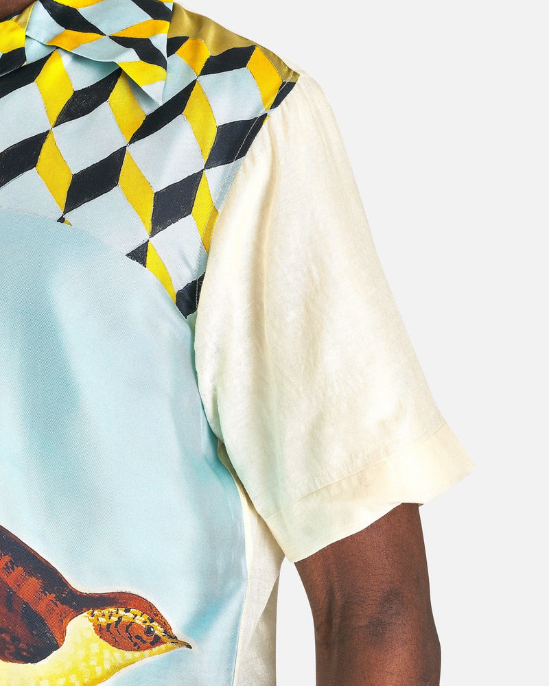 Wales Bonner Men's Shirts Birdsong Shirt in Ivory/Scarf Print