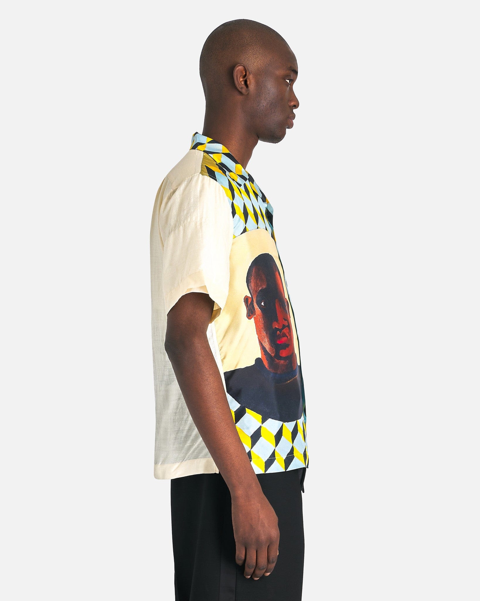 Wales Bonner Men's Shirts Birdsong Shirt in Ivory/Scarf Print