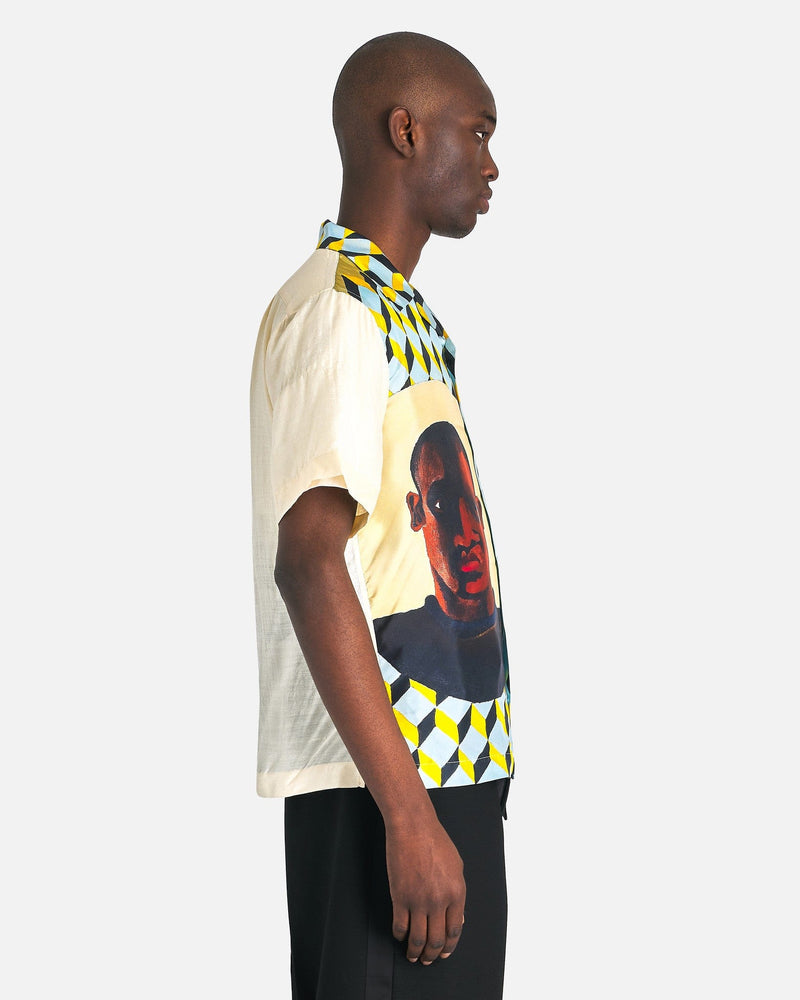 Wales Bonner Men's Shirts Birdsong Shirt in Ivory/Scarf Print