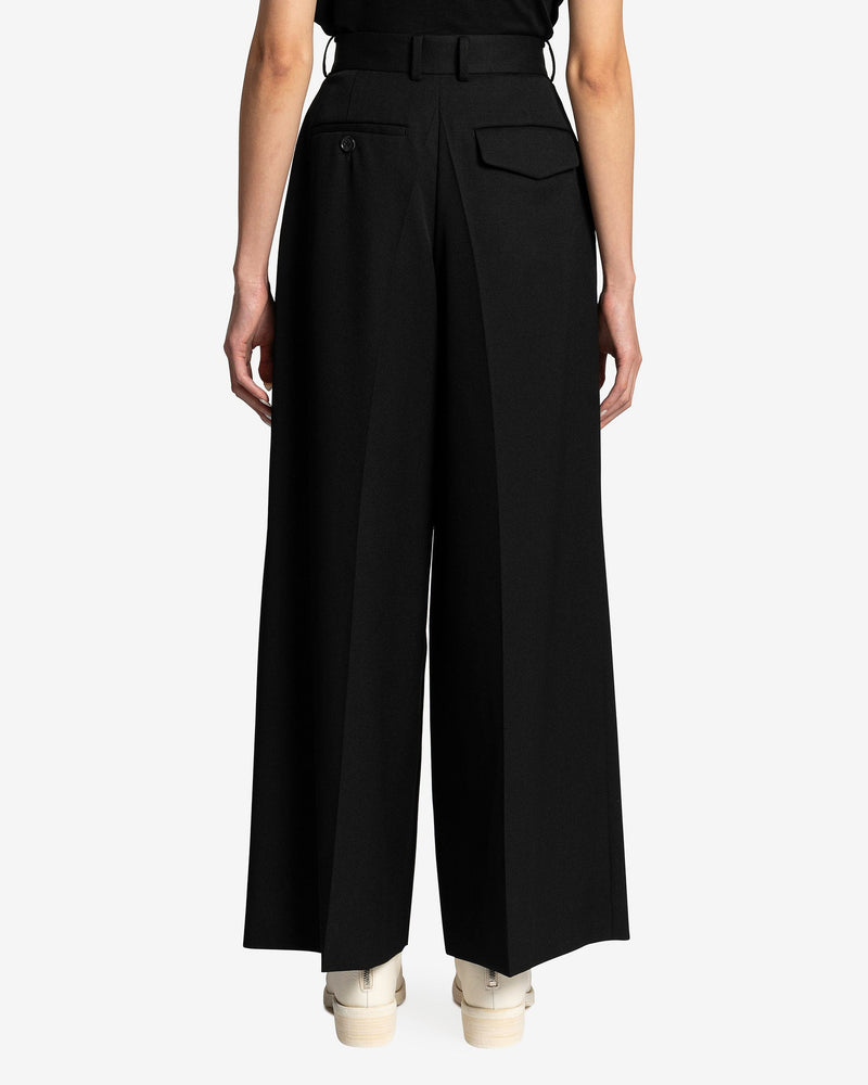 UNDERCOVER Women Pants Blade Decorated Cupro Trousers in Black