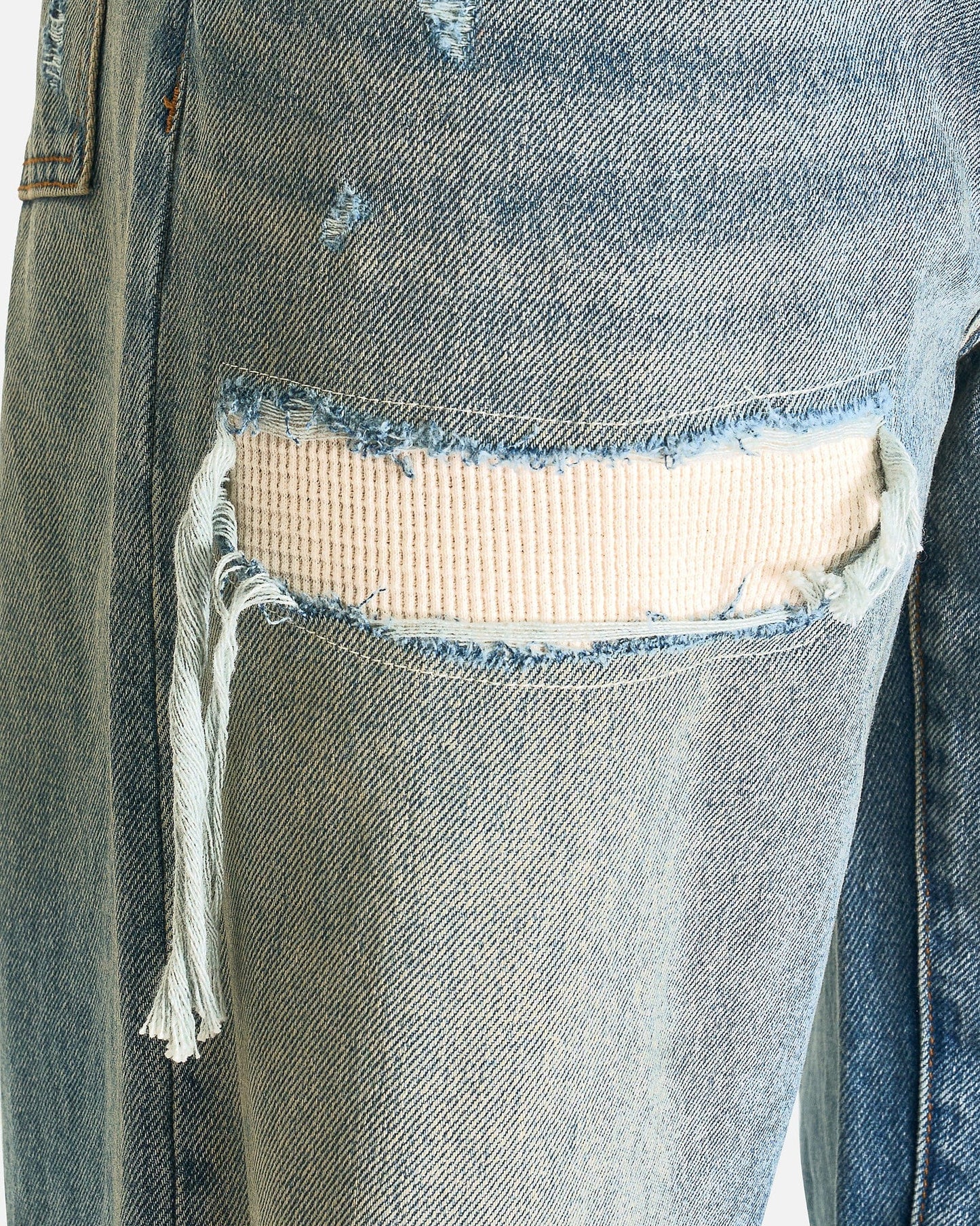 Satoshi Nakamoto Men's Jeans Blessed To be Stressed Denim in Washed Blue