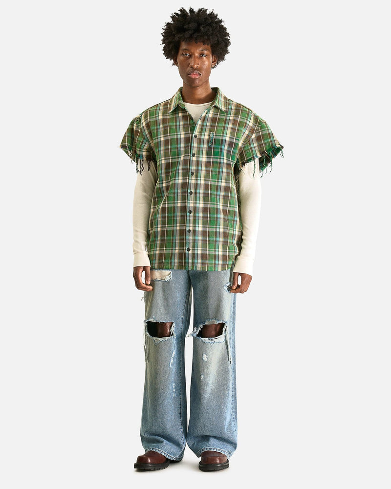 Satoshi Nakamoto Men's Jeans Blessed To be Stressed Denim in Washed Blue