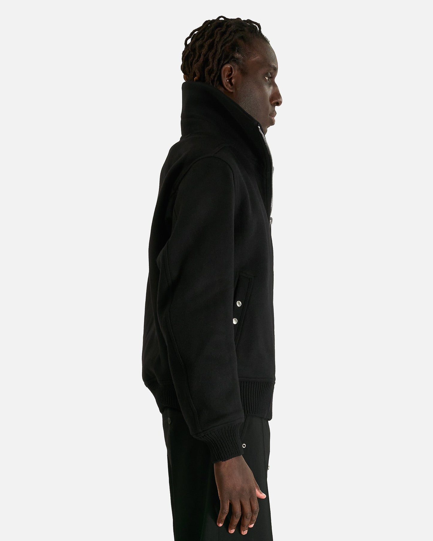 Rick Owens Men's Jackets Blixa Dracucollar in Black