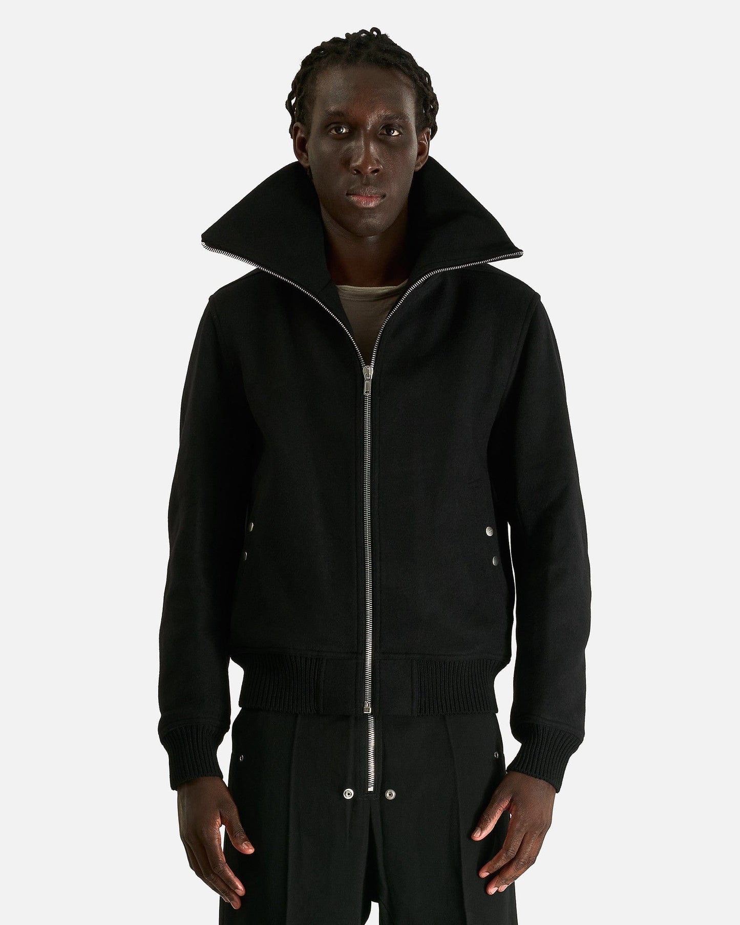Rick Owens Men's Jackets Blixa Dracucollar in Black