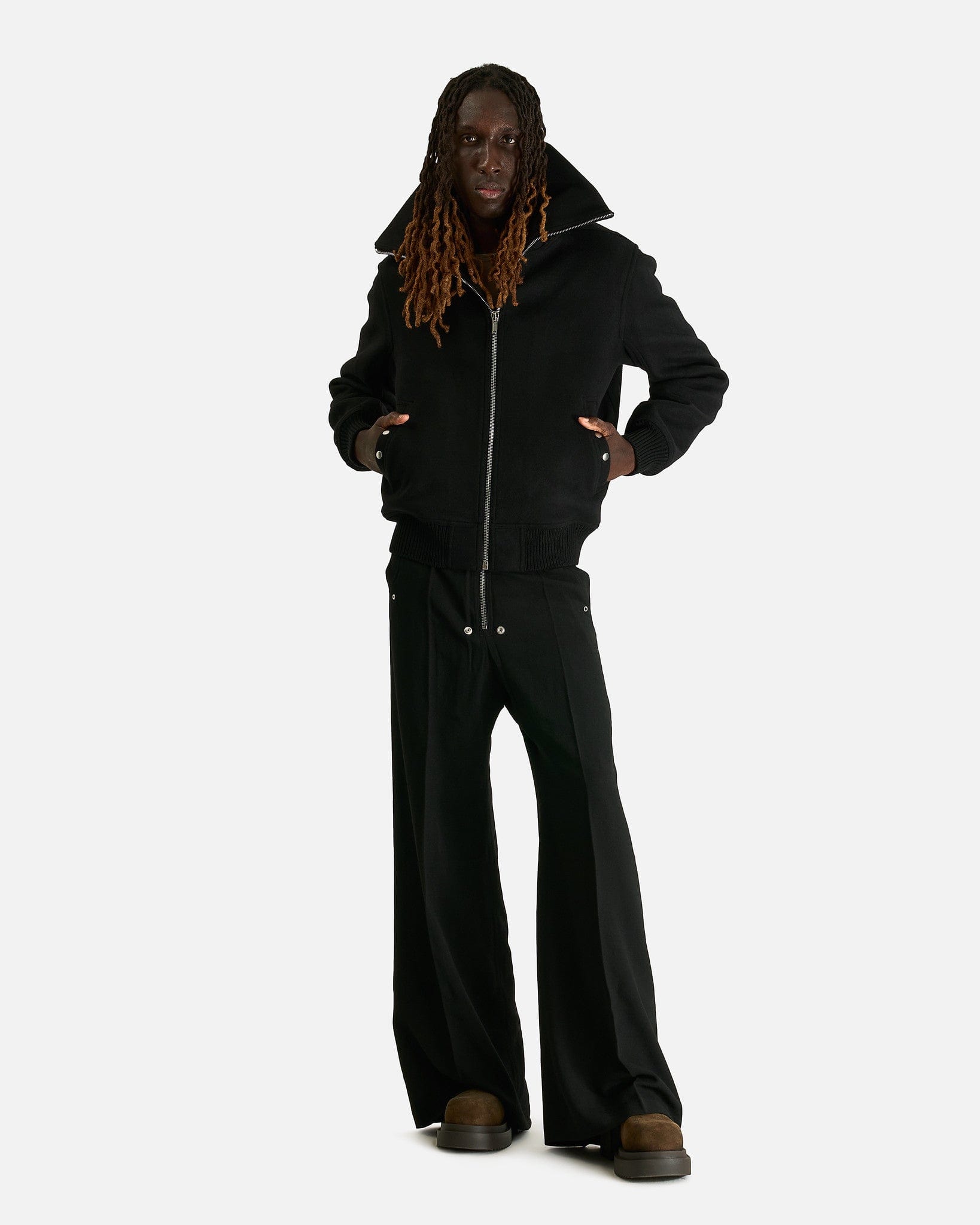 Rick Owens Men's Jackets Blixa Dracucollar in Black