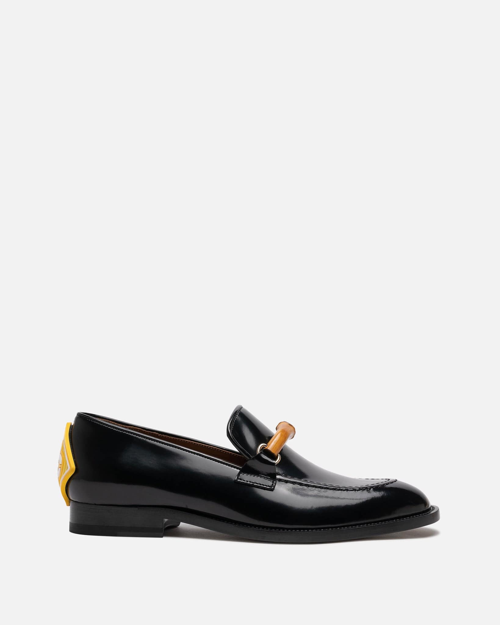 Casablanca Men's Shoes Block Color Loafer in Black/Yellow
