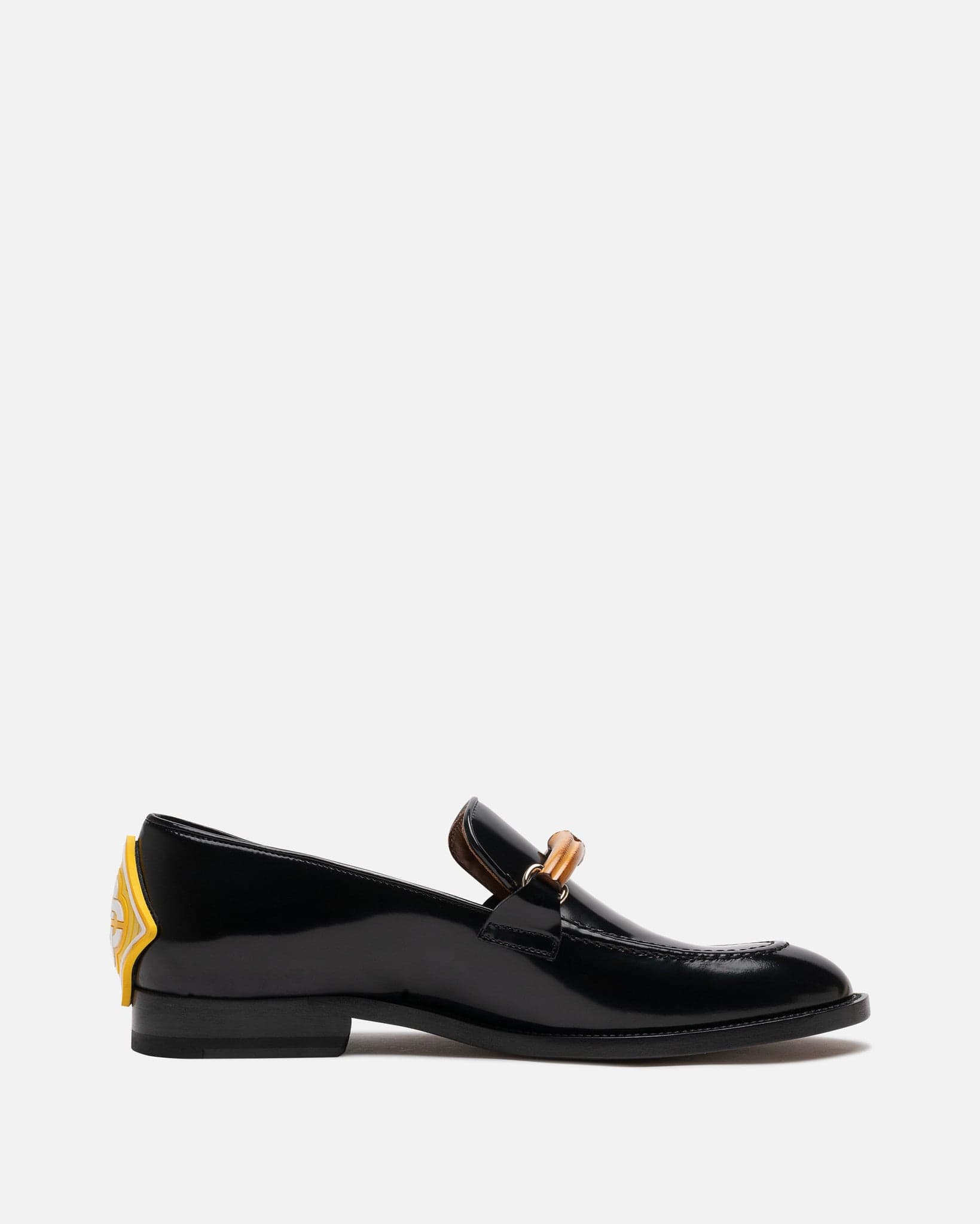 Casablanca Men's Shoes Block Color Loafer in Black/Yellow