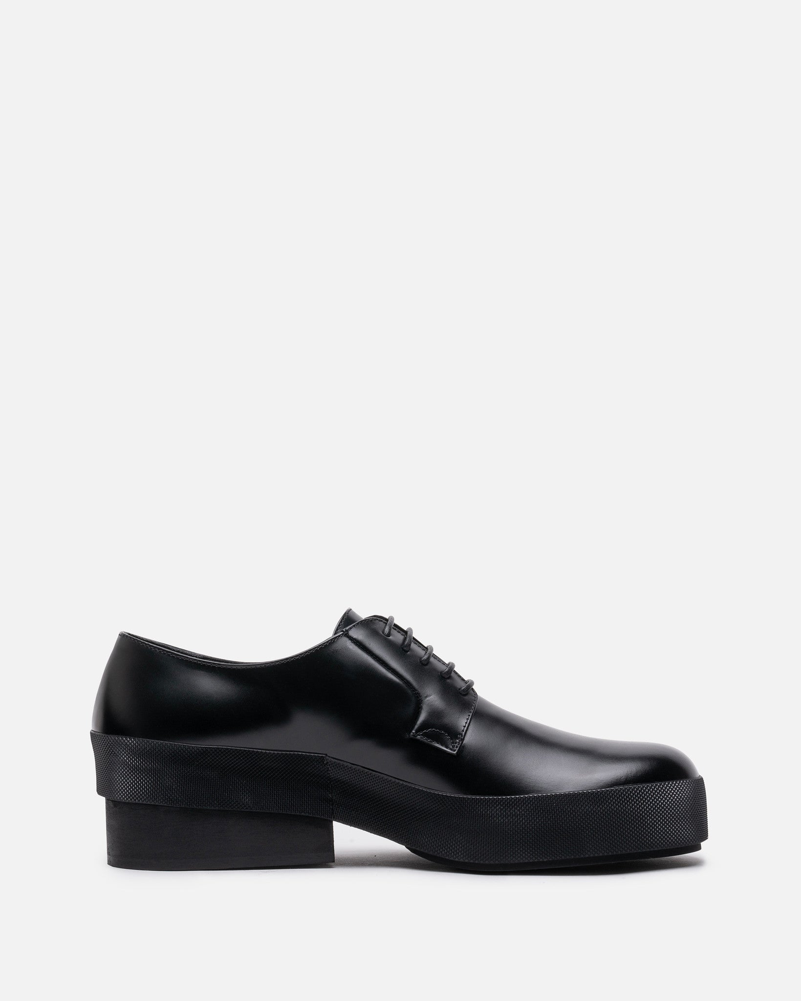 Raf Simons Men's Shoes Block Heel Derby Shoe in Black