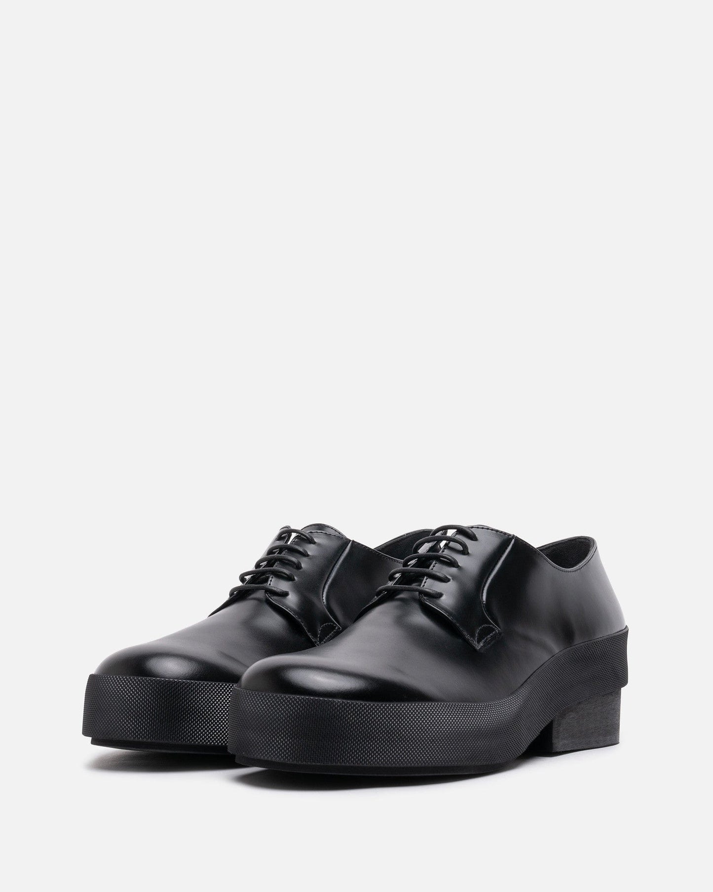 Raf Simons Men's Shoes Block Heel Derby Shoe in Black