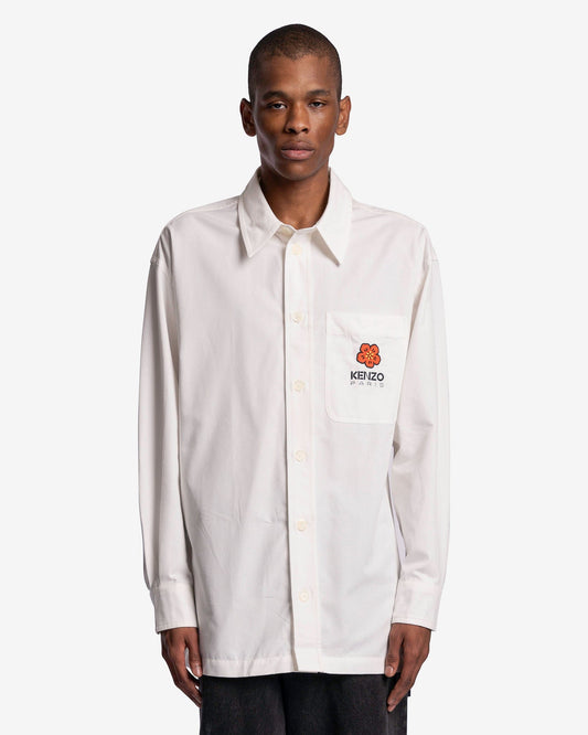 KENZO Men's T-Shirt Boke Crest Oversized Shirt in Off White